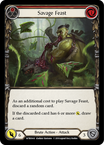 Savage Feast (Red) [WTR014-R] (Welcome to Rathe)  Alpha Print Rainbow Foil