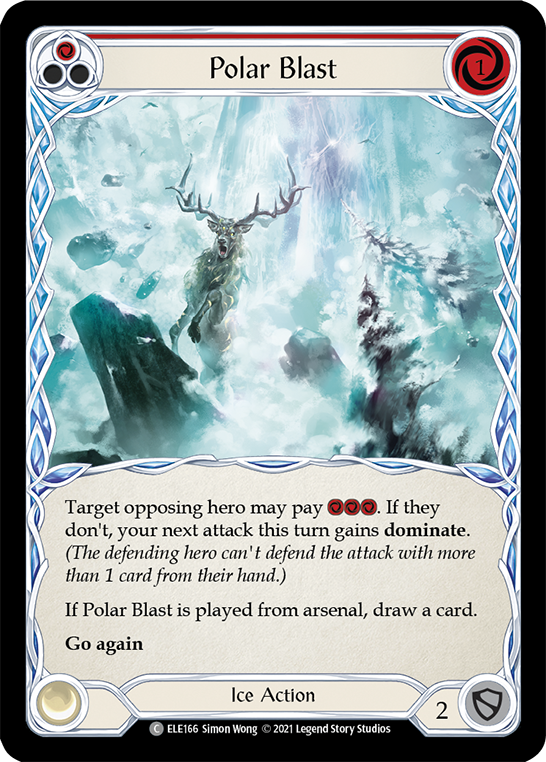 Polar Blast (Red) [ELE166] (Tales of Aria)  1st Edition Rainbow Foil