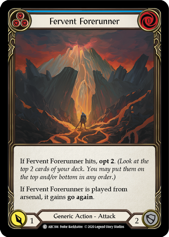 Fervent Forerunner (Blue) [U-ARC184] (Arcane Rising Unlimited)  Unlimited Normal