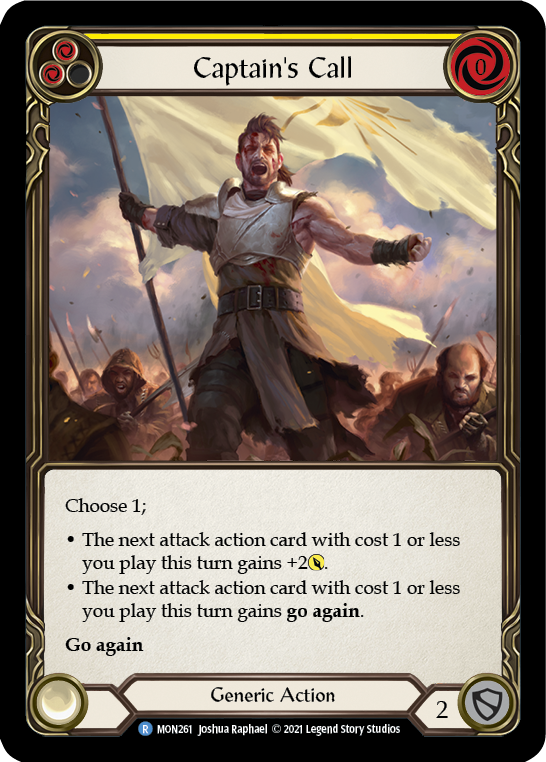 Captain's Call (Yellow) [MON261-RF] (Monarch)  1st Edition Rainbow Foil