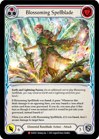 Blossoming Spellblade [ELE064] (Tales of Aria)  1st Edition Rainbow Foil