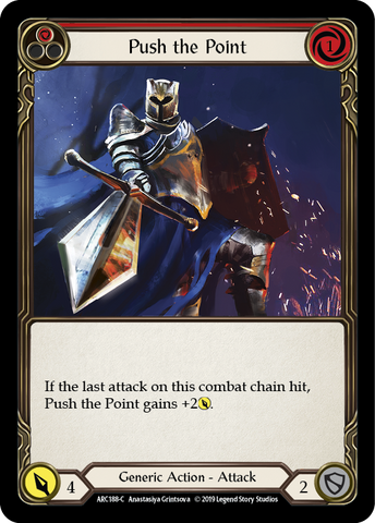 Push the Point (Red) [ARC188-C] (Arcane Rising)  1st Edition Rainbow Foil