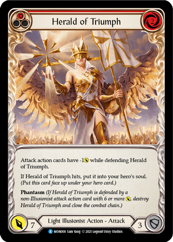 Herald of Triumph (Red) [MON008-RF] (Monarch)  1st Edition Rainbow Foil