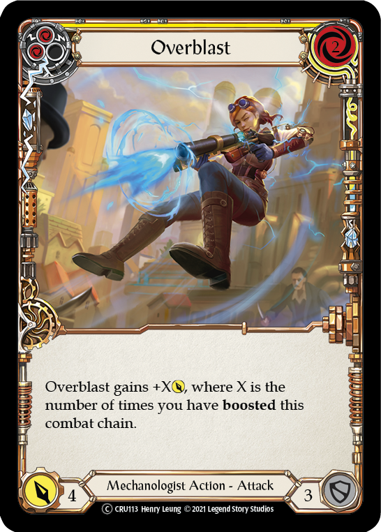 Overblast (Yellow) [U-CRU113] (Crucible of War Unlimited)  Unlimited Rainbow Foil