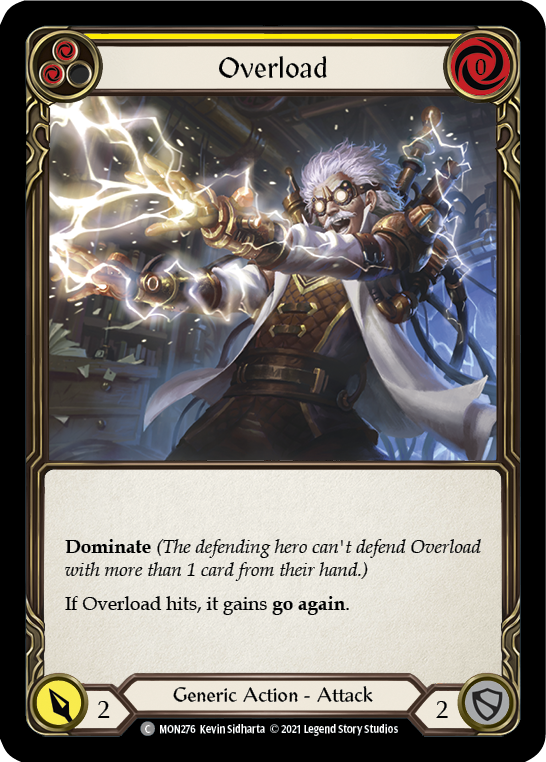 Overload (Yellow) [MON276-RF] (Monarch)  1st Edition Rainbow Foil