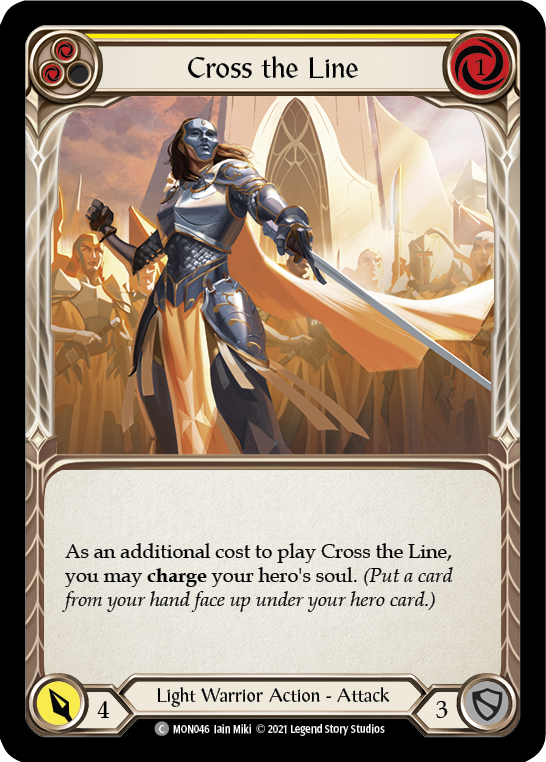 Cross the Line (Yellow) [MON046-RF] (Monarch)  1st Edition Rainbow Foil