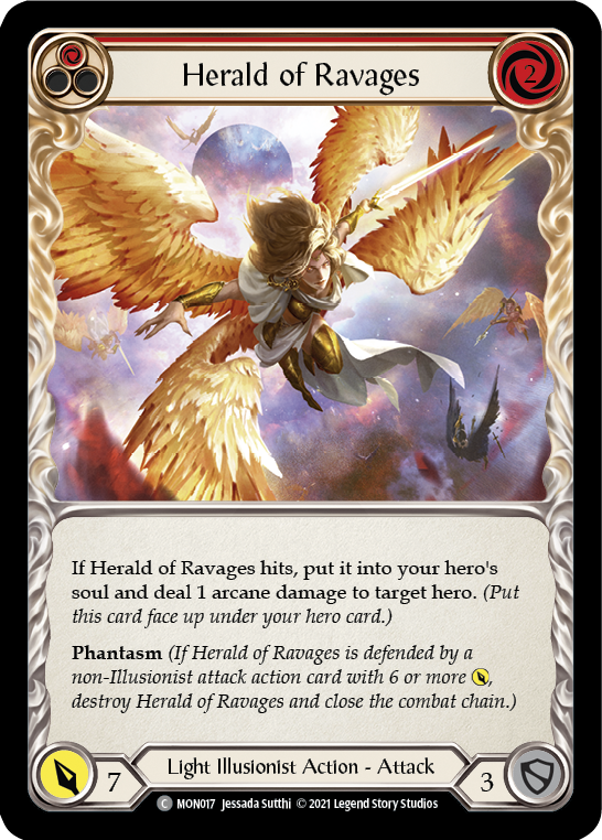 Herald of Ravages (Red) [MON017] (Monarch)  1st Edition Normal