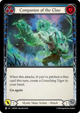 Companion of the Claw (Blue) [MST059] (Part the Mistveil)  Rainbow Foil