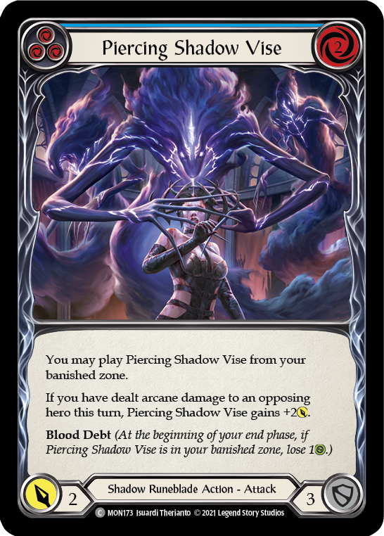 Piercing Shadow Vise (Blue) [MON173-RF] (Monarch)  1st Edition Rainbow Foil