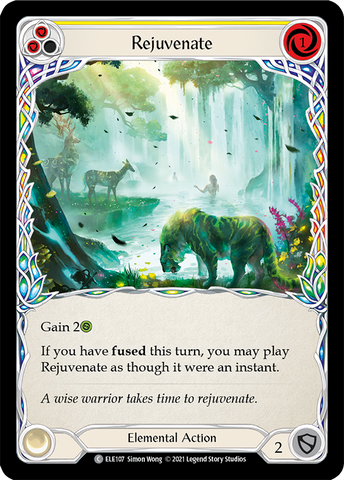 Rejuvenate (Yellow) [ELE107] (Tales of Aria)  1st Edition Rainbow Foil