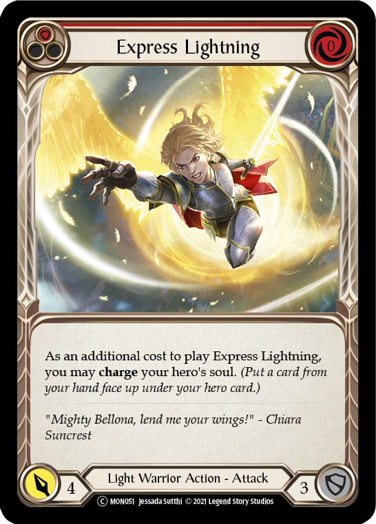 Express Lightning (Red) [U-MON051-RF] (Monarch Unlimited)  Unlimited Rainbow Foil