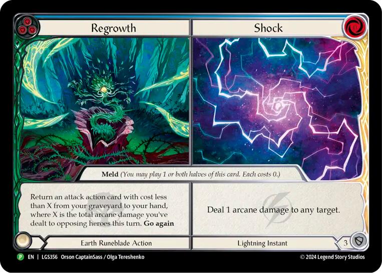 Regrowth // Shock (Cold Foil) [LGS356] (Promo)  Cold Foil