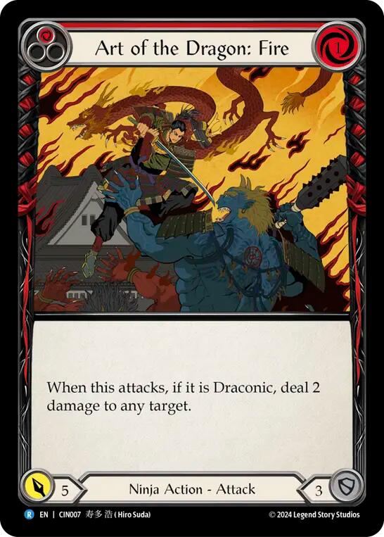 Art of the Dragon: Fire [CIN007] (The Hunted Cindra Blitz Deck)