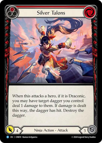 Silver Talons (Red) [CIN019] (The Hunted Cindra Blitz Deck)