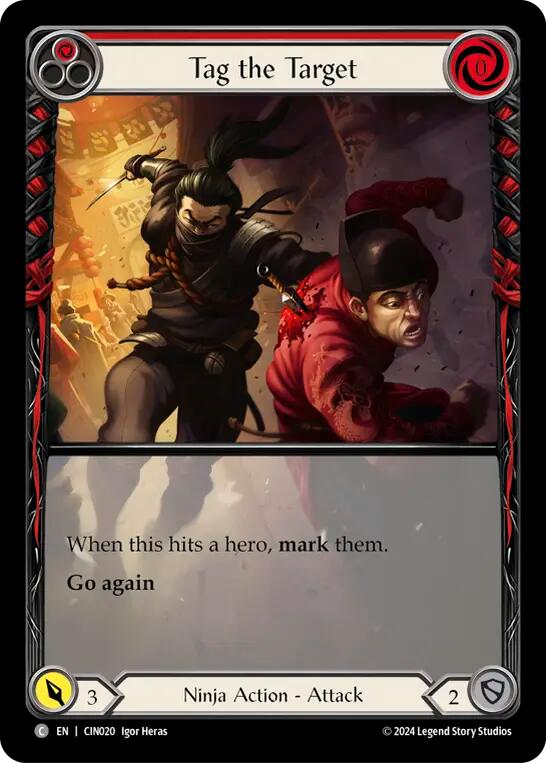 Tag the Target (Red) (Extended Art) [CIN020] (The Hunted Cindra Blitz Deck)