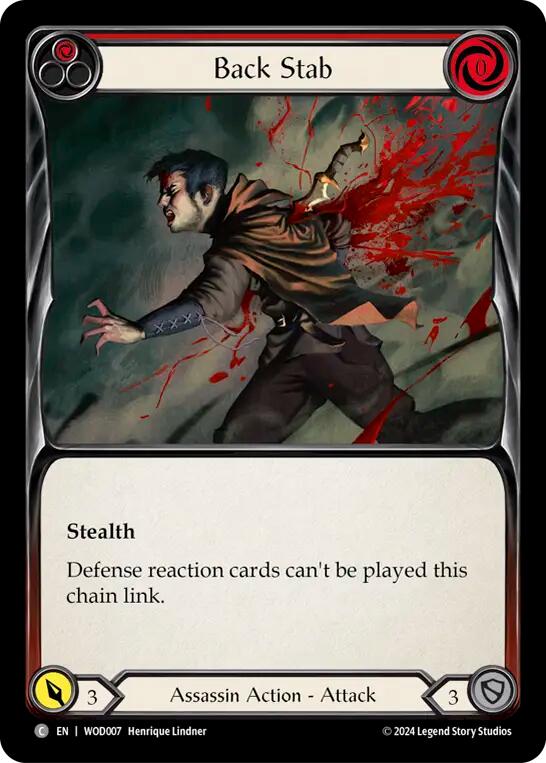 Back Stab (Red) [WOD007] (The Hunted Arakni, Web of Deceit Blitz Deck)