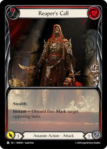 Reaper's Call (Red) (Extended Art) [WOD011] (The Hunted Arakni, Web of Deceit Blitz Deck)