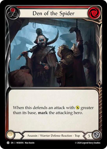 Den of the Spider (Red) [WOD016] (The Hunted Arakni, Web of Deceit Blitz Deck)