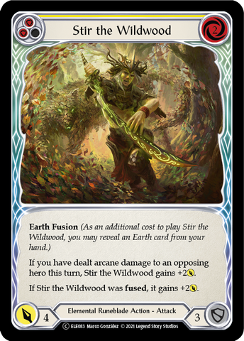 Stir the Wildwood (Yellow) [U-ELE083] (Tales of Aria Unlimited)  Unlimited Rainbow Foil