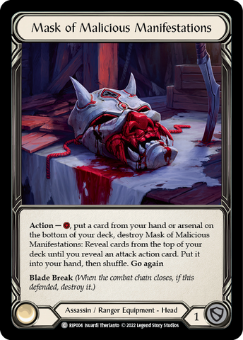 Mask of Malicious Manifestations [RIP004] (Outsiders Riptide Blitz Deck)