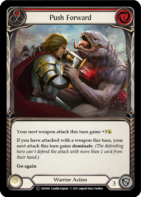 Push Forward (Red) [U-CRU094] (Crucible of War Unlimited)  Unlimited Rainbow Foil