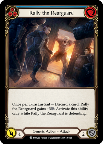 Rally the Rearguard (Blue) [MON283-RF] (Monarch)  1st Edition Rainbow Foil