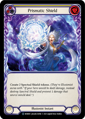 Prismatic Shield (Yellow) [U-MON093-RF] (Monarch Unlimited)  Unlimited Rainbow Foil