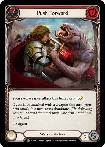 Push Forward (Red) [BOL030] (Monarch Boltyn Blitz Deck)