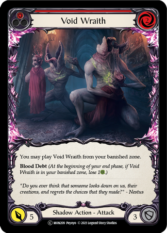 Void Wraith (Red) [U-MON209-RF] (Monarch Unlimited)  Unlimited Rainbow Foil