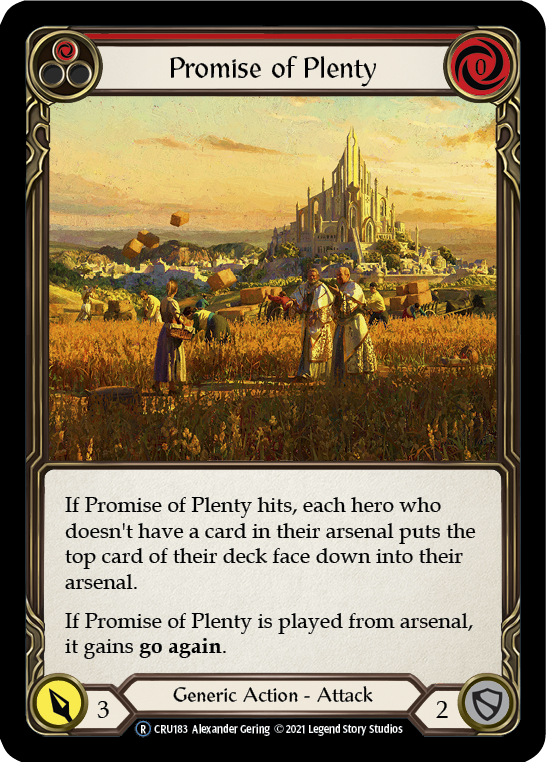 Promise of Plenty (Red) [U-CRU183] (Crucible of War Unlimited)  Unlimited Rainbow Foil