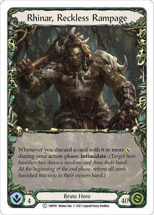 Rhinar, Reckless Rampage [1HP001] (History Pack 1)