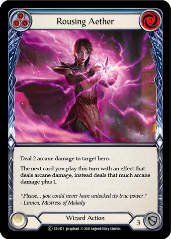 Rousing Aether (Blue) [U-CRU173] (Crucible of War Unlimited)  Unlimited Rainbow Foil