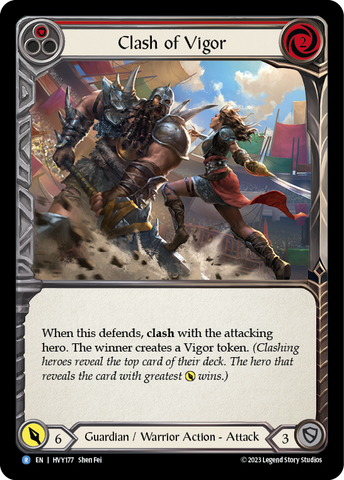 Clash of Vigor (Red) [HVY177] (Heavy Hitters)  Rainbow Foil