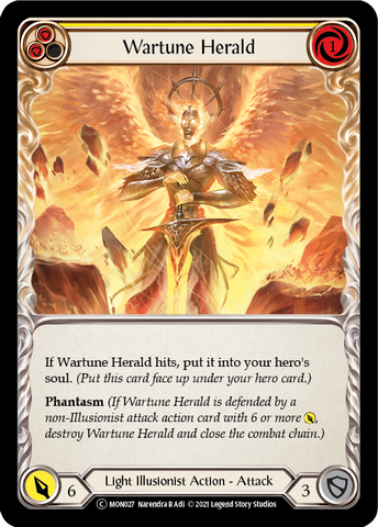 Wartune Herald (Yellow) [U-MON027-RF] (Monarch Unlimited)  Unlimited Rainbow Foil