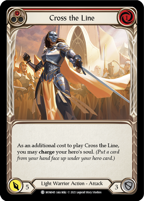 Cross the Line (Red) [MON045-RF] (Monarch)  1st Edition Rainbow Foil