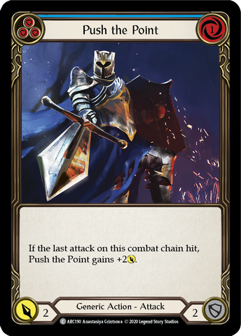 Push the Point (Blue) [U-ARC190] (Arcane Rising Unlimited)  Unlimited Rainbow Foil