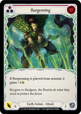 Burgeoning (Red) [U-ELE134] (Tales of Aria Unlimited)  Unlimited Rainbow Foil