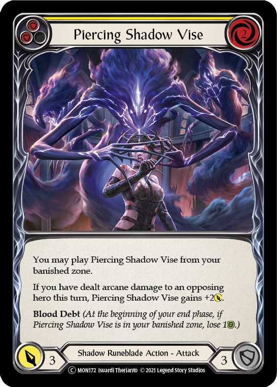 Piercing Shadow Vise (Yellow) [U-MON172-RF] (Monarch Unlimited)  Unlimited Rainbow Foil