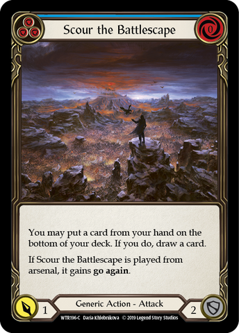 Scour the Battlescape (Blue) [WTR196-C] (Welcome to Rathe)  Alpha Print Normal