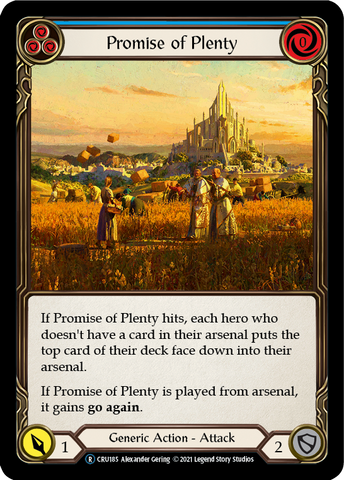 Promise of Plenty (Blue) [U-CRU185] (Crucible of War Unlimited)  Unlimited Normal